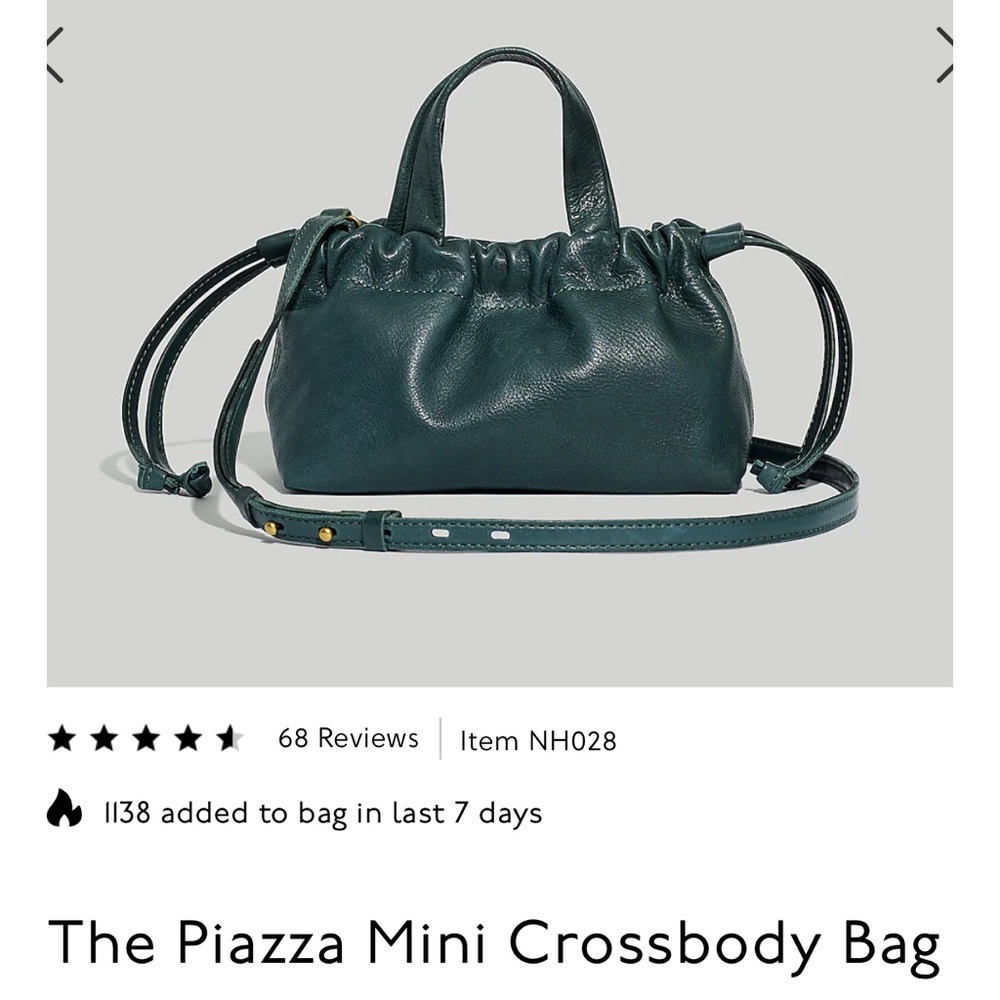 Madewell Piazza mini crossbody forest green